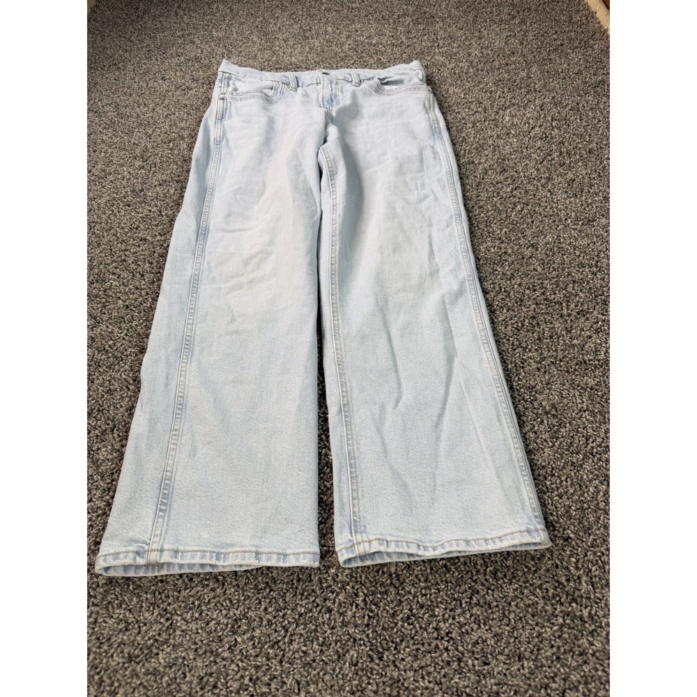 American Eagle Stretch Curvy Straight Jeans Women's Size 12 Short Blue